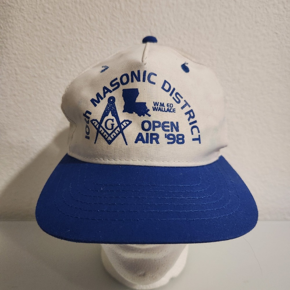 Vintage 10th Masonic District Open Air Louisiana 1998 Adjustable Snapback Hat